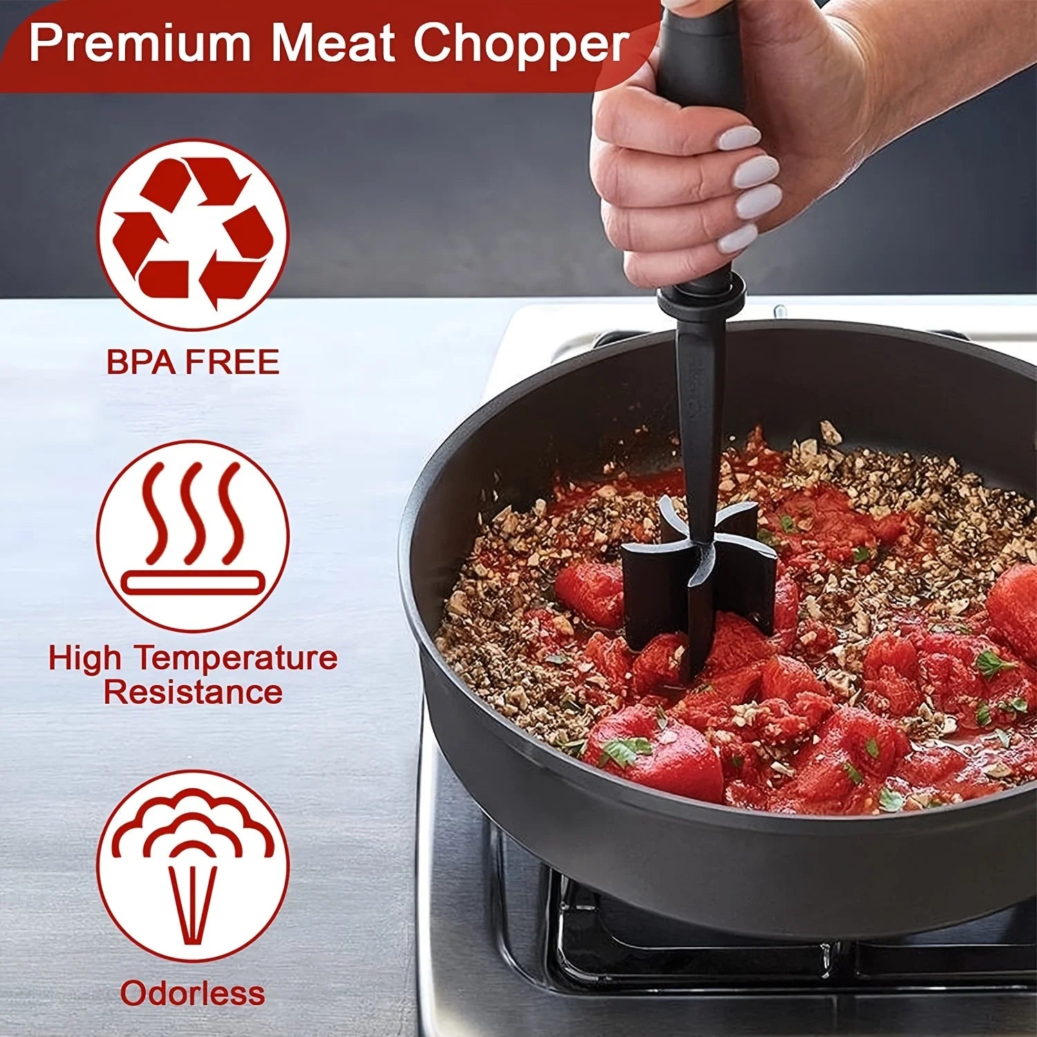 Kitchen Meat Chopper Manual Meat Shredder & Pulverizer for Ground Beef , Turkey, Hamburger Meat Grinding Kitchen Gadgets
