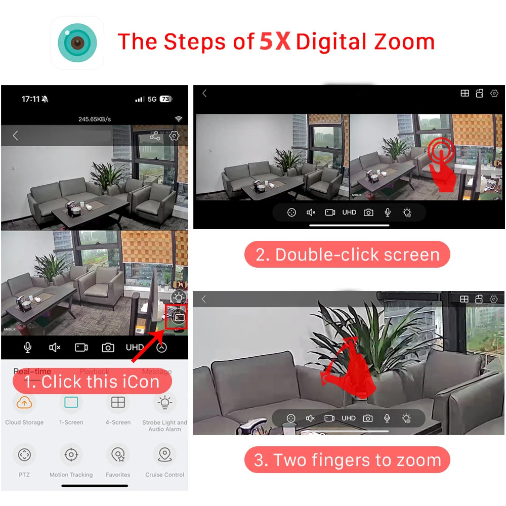 8MP 4K Wifi PTZ Camera Dual Lens Dual Screens Surveillance Camera Outdoor 2MP 4MP HD Night Vision Home Security Camera ICSEE APP