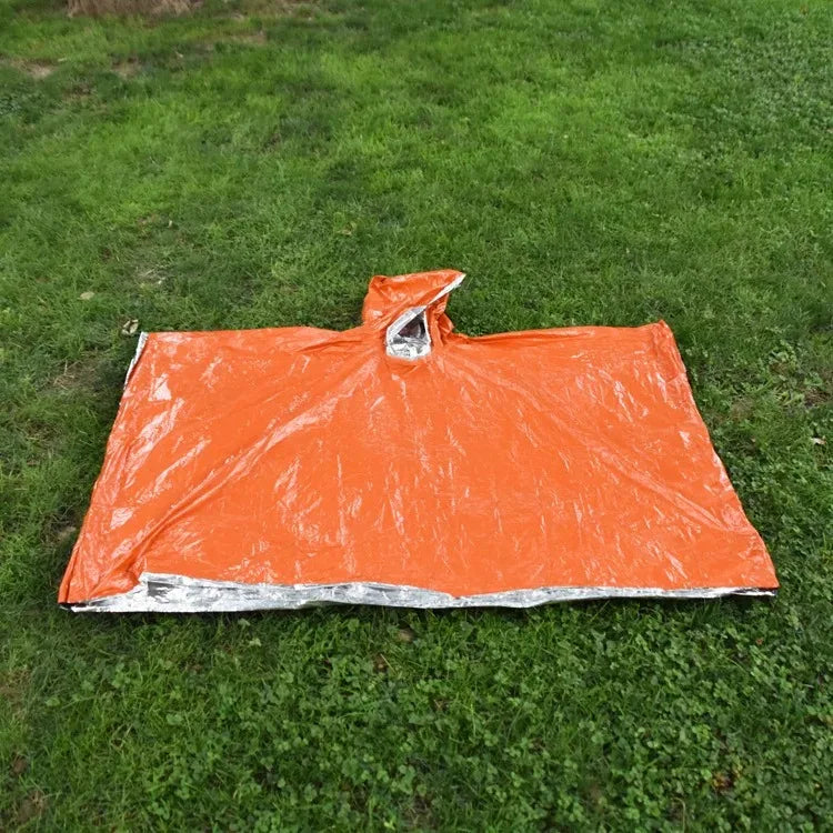Camping Raincoat Waterproof Survival Emergency Outdoor Multifunction Reflective Clothing Camping Gear Survie Hiking