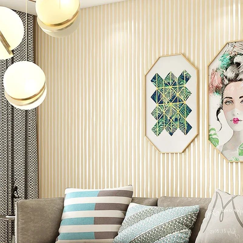 Modern Vertical Stripe Wallpaper Pink Blue Striped Living Room Decor TV Wallpapers 3d Elegant Home Decoration Wall Papers