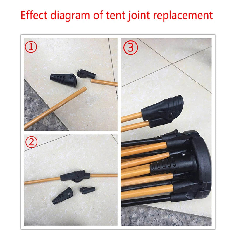 Tent Support Components Potable Tent Support Rod Automatic Tent Folding Joint DIY Outdoor Tent Accessory Tent Joint Parts