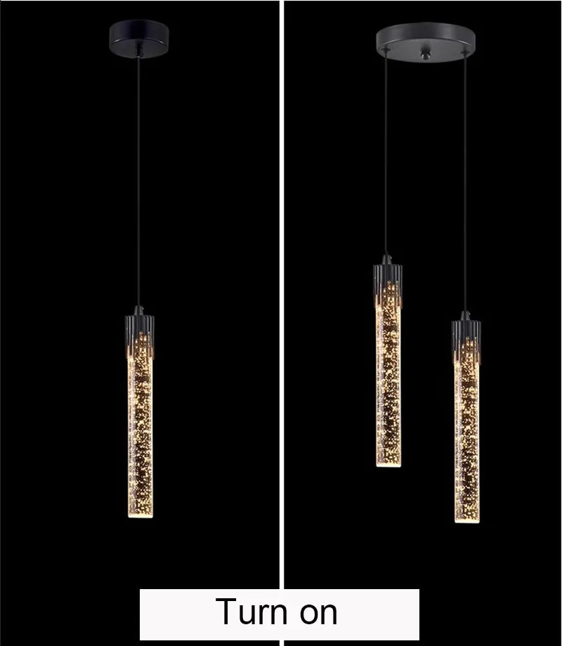 Modern Pendant Light Fixtures Crystal Led Bar Hanging Bedside Lamps Living Room Bedroom Indoor Lighting Creative Home Decor Bar