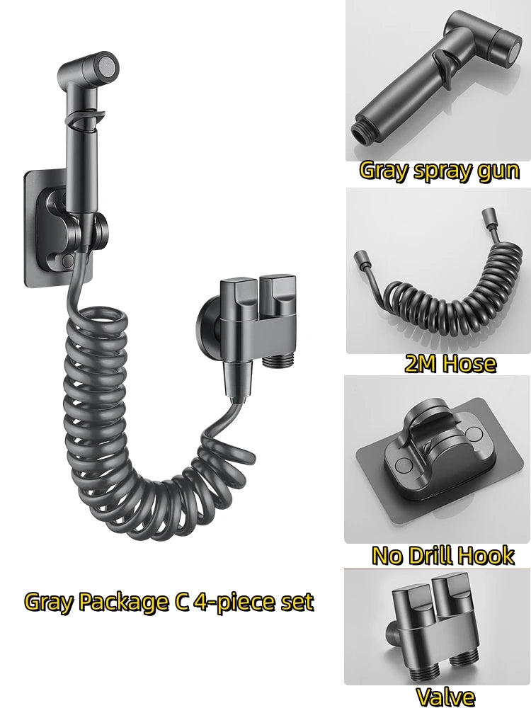 Bathroom Set, High-pressure handheld sprinkler, bathroom cleaning, bathroom accessories, sanitary shower