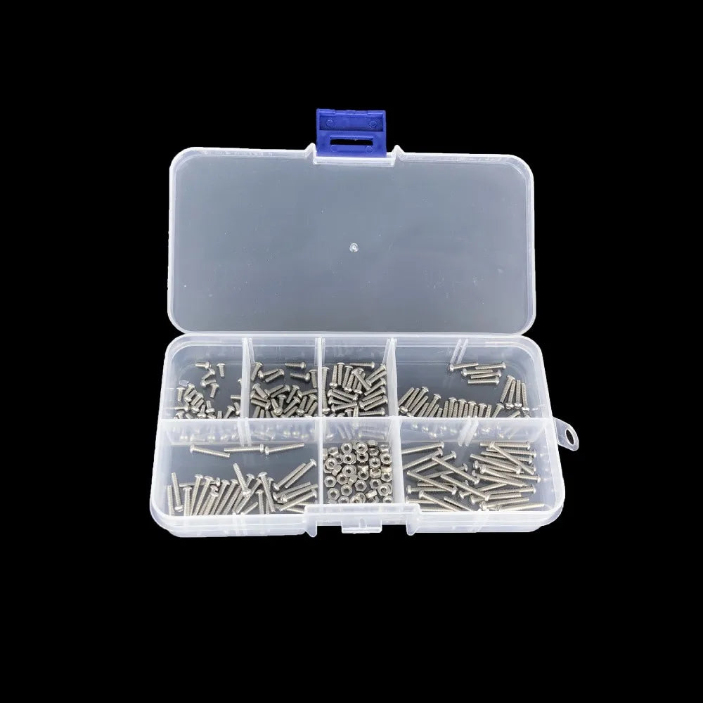 230pcs M2 Stainless Steel Bolts With Hex Nuts Screws Assortment Kit Metric Machine Screw and Nut for Furniture Automotive Repair