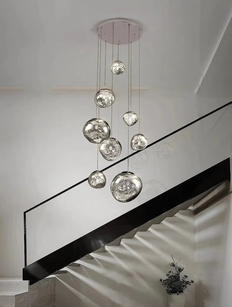 Modern Home Decor Led Ceiling Lamps Pendant Light Chandeliers hanging Light Fixture For Staircase Living Room Indoor Lighting