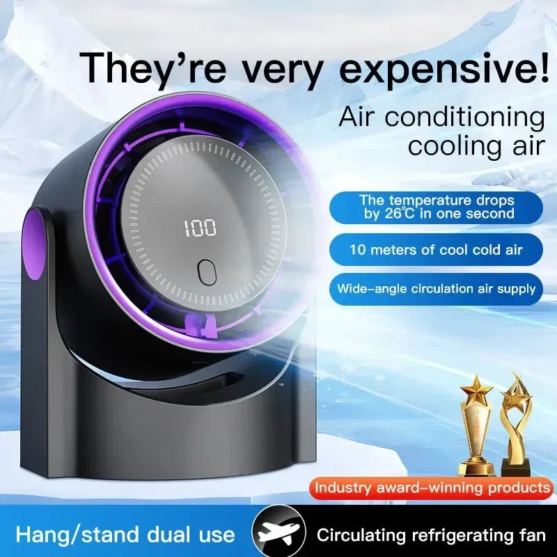 Multi-function electric fan air circulator, wireless portable home silent ventilator desktop wall ceiling fan, air cooler