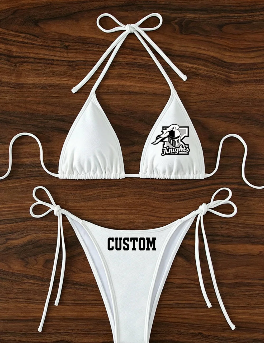 2026 New Y2K Summer American Retro Text Printed Hot Girl Hanging Neck Strap Bikini Street Trend Simple Leisure Beach Vacation