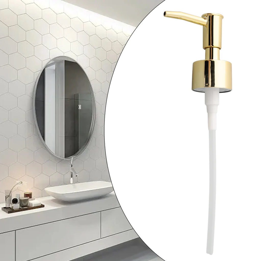 Gold Silver Soap Dispenser Pump Head Press Pump Head Plastic Lotion Bottle Pump Head Hand Soap Press Head For 28/400 Thread