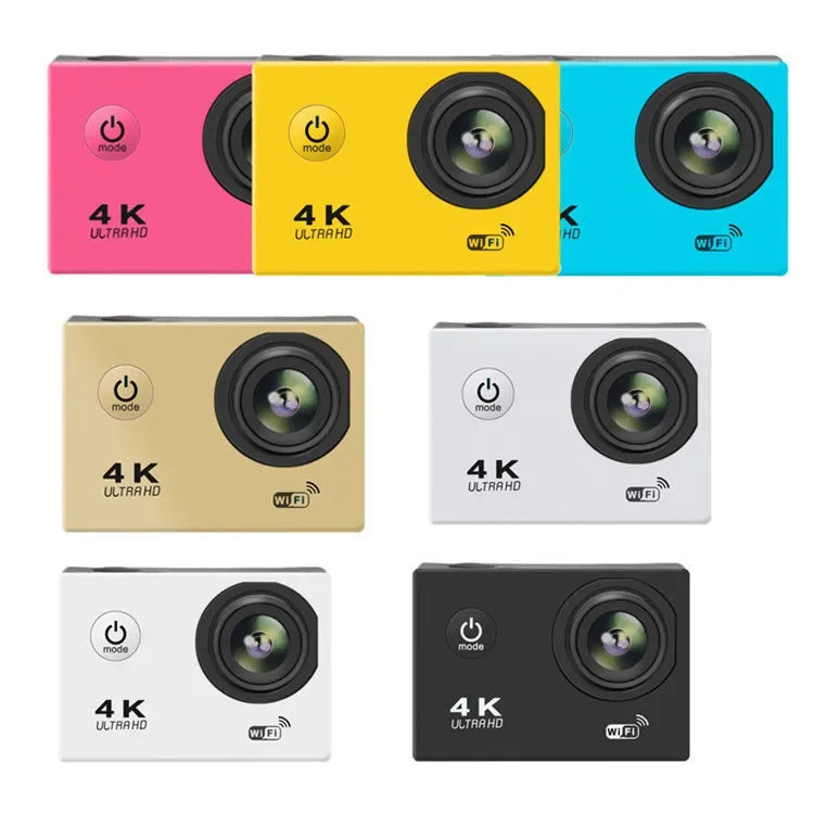 2.0" Action Camera Ultra HD 4K 30FPS WiFi Underwater Cameras Waterproof Helmet Bicycle Video Recording Cameras Outdoor Sport Cam