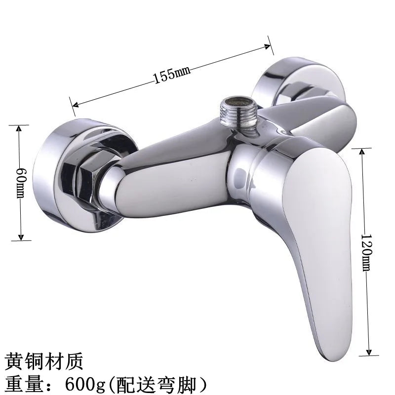 Brass Shower Faucet Mixer Valve Set with Shower Head and Hidden Switch for Bathroom Hot and Cold Water Tap  Bath