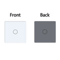 TAWOIA DIY Wall Light Switches Small Glass Panel Parts 1/2/3/4Gang White Black Gold Touch Switches Crystal Parts 47mm*47mm