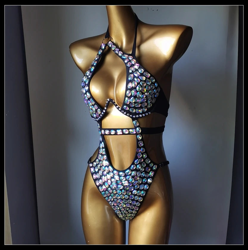 2025 newest fashion swimsuit bar bikinidiamond bikini crystal bar bikini  swimsuit handmade bar bikini diamond bikini swimsuit