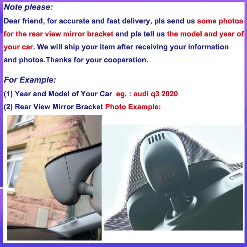 HD 1080P Car DVR For Audi a1 a3 a4 a5 a6 a7 a8 q2 q3 q5 q7 q8 s1 s3 s4 s5 s6 s7 s8 rs3 rs4 rs5 rs7 tt 2013-2016 Dash Cam Camera