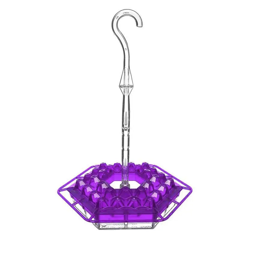Red Hexagon Hummingbird Feeder Hanging with Hook Garden Bird Feeder Attract More Winged Visitors to Your Outdoor Space