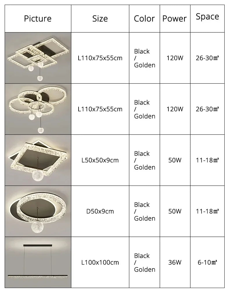 Home Decoration Chandelier Modern Light Luxury LED Ceiling Lamp For Living Room Bedroom Home Decor Indoor Lighting Light Fixture