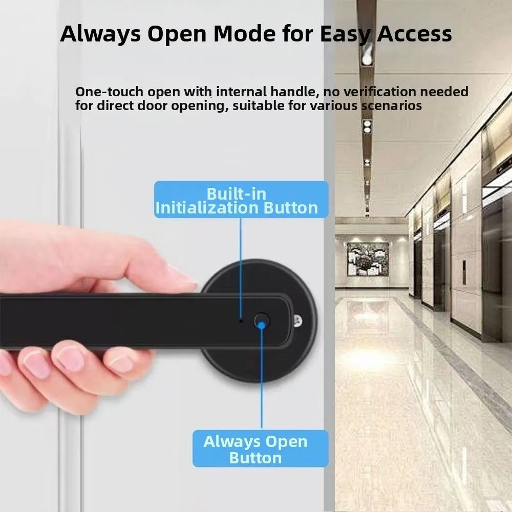 Remote Lock Smart Fingerprint Door Lock Smart Password Electronic Digital Door Handles Bluetooth WiFi Gateway