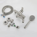 Bathroom Shower Faucet Stainless Steel Triple Bathtub Faucet Mixers Hot Cold Mixer Valve Nozzle Tap Wall Mounted Home Shower Set