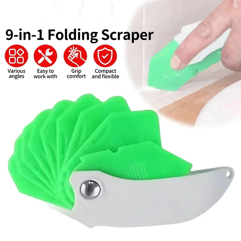 9-in-1 Silicone Caulking Tool Sealant Spreader Spatula Professional Grout Remover for Tile Window Joint Edge Finishing Work