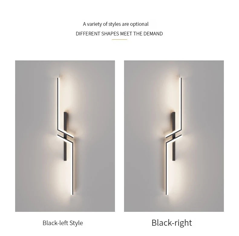 Modern Minimalist LED Wall Lamps - Bedside Interior Lighting for Living Room Bedroom Stairs - TV Backlight Wall Decor Lights