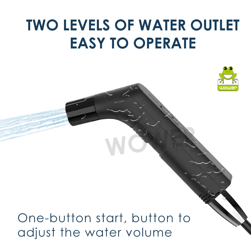 Wower Portable Electric Bidet for Personal Hygiene Cleaning 2.3L Shattaf Rechargeable Travel Camping Bidet Shower Sprayer