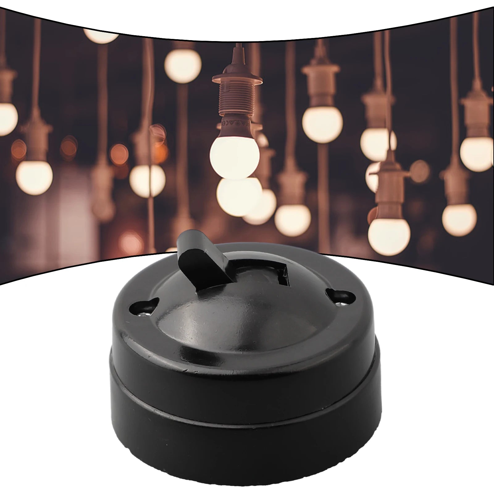 Single Control Switch Round Wall Mounted Easy Install Household Light Switch Retro Retro Style 1PC High Quality