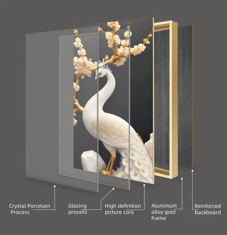 Luxury LED Wall Lamp Living Room Background Corridor Hotel Home Decoration High-end Luster Hanging Painting Modern Mural Light