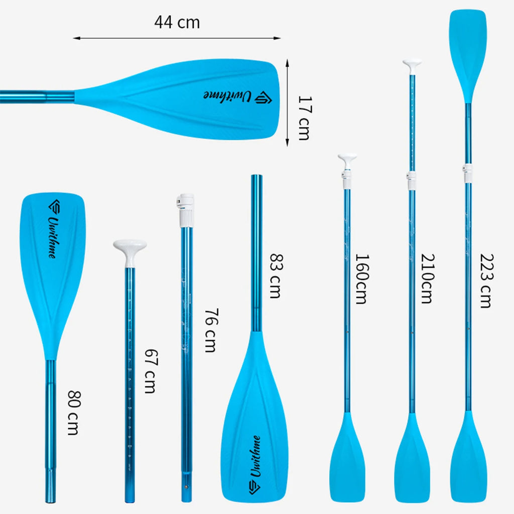 4-Piece Dual-Purpose Adjustable SUP Paddle, Single & Double Ended Detachable Kayak Paddle for Stand Up Paddle Board Surfing Oar