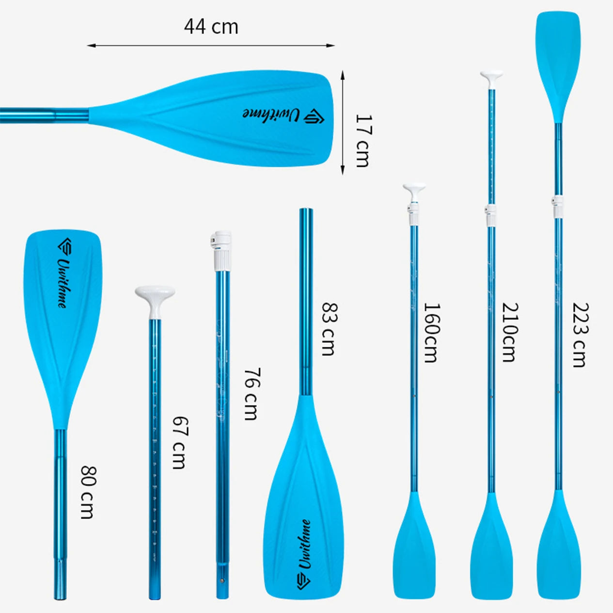 4-Piece Dual-Purpose Adjustable SUP Paddle, Single & Double Ended Detachable Kayak Paddle for Stand Up Paddle Board Surfing Oar