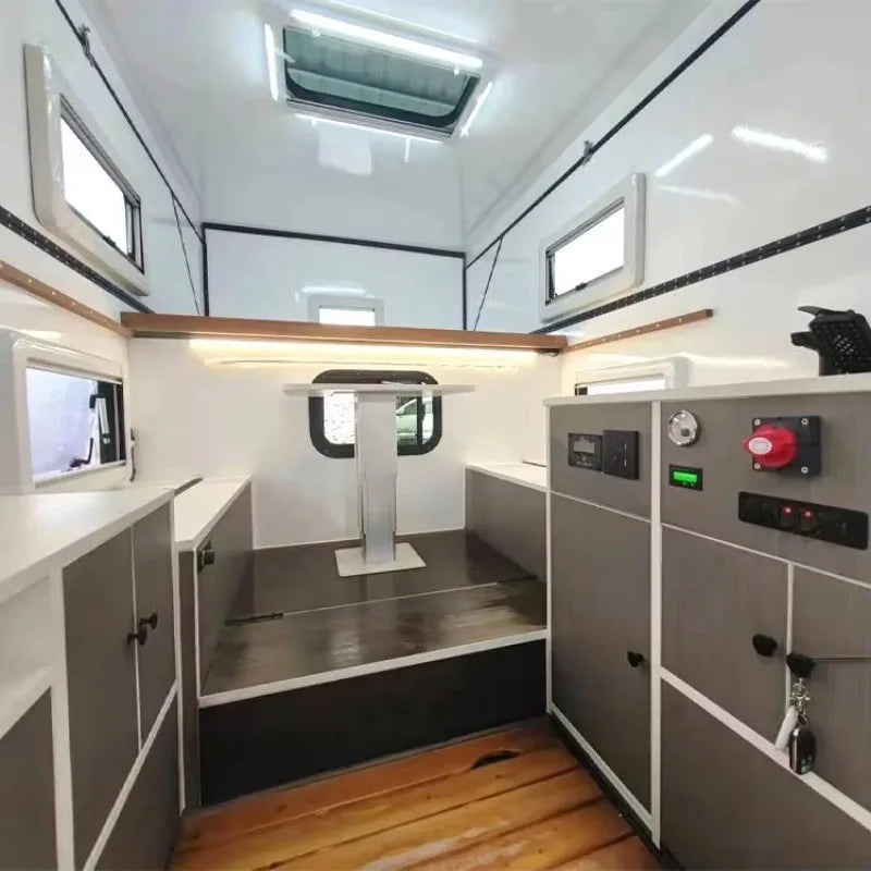 Truck Campervan - Portable Campervan with Built-in Full-equipment Outdoor Gear Including Bed Suitable for Outdoor Camping.