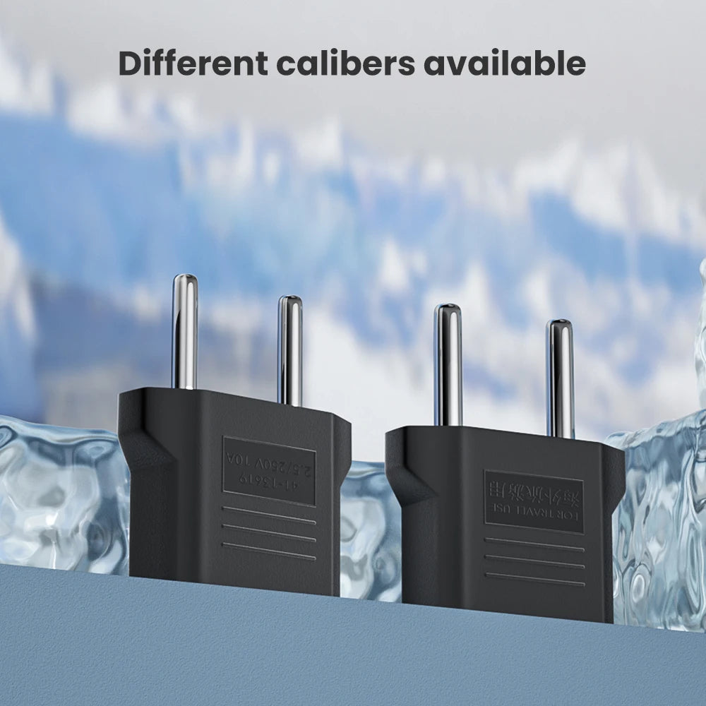 Electrical Socket Plug Adapter US to EU Converter Plug Power Travel Adapter American China KR To Europe Plug Adapter 4.8mm/4.0mm