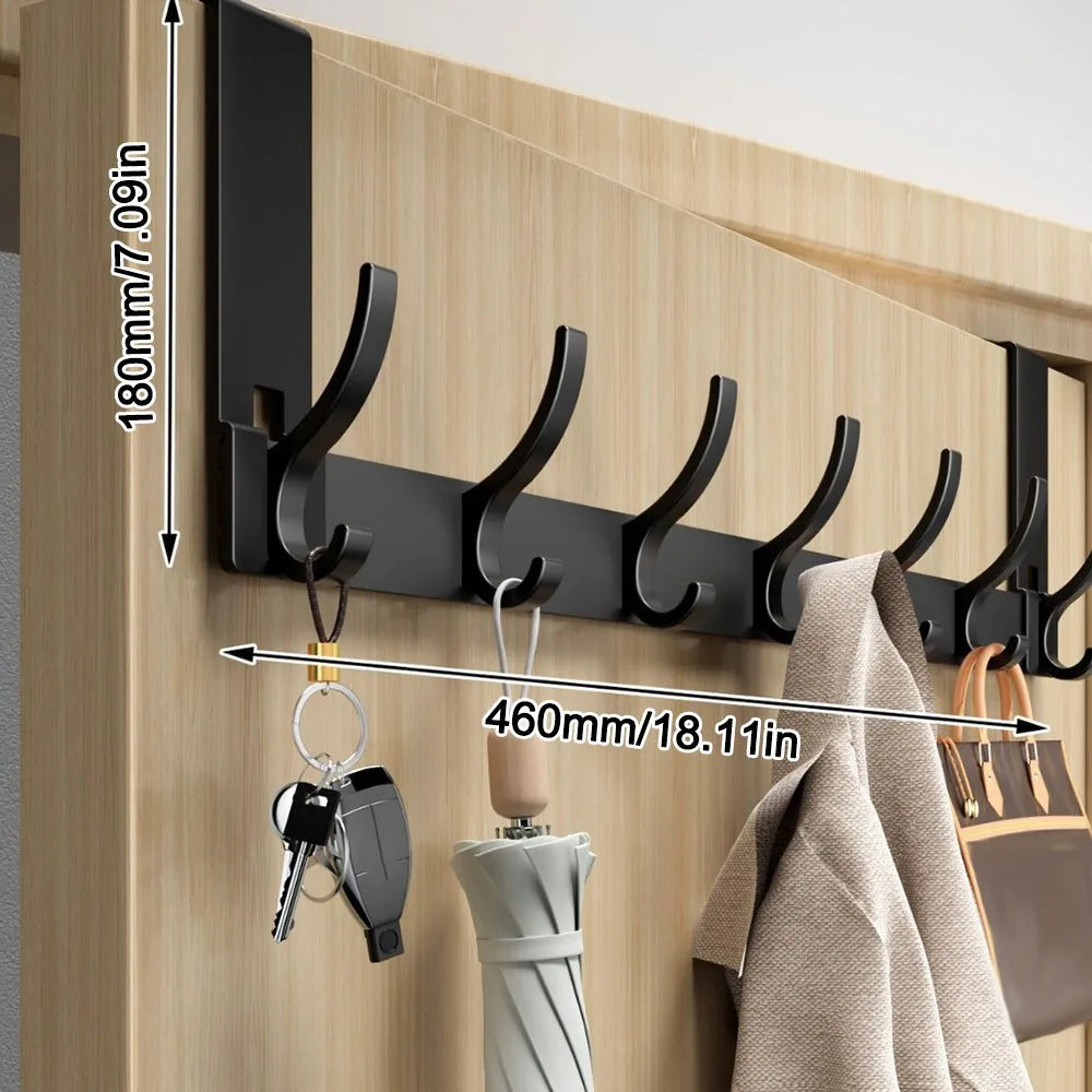 Door Behind Hook Storage Wall Hanging Clothes Hanger Coat Hook Punch-free Hanger Bedroom  Kitchen Organizer Quick Installation