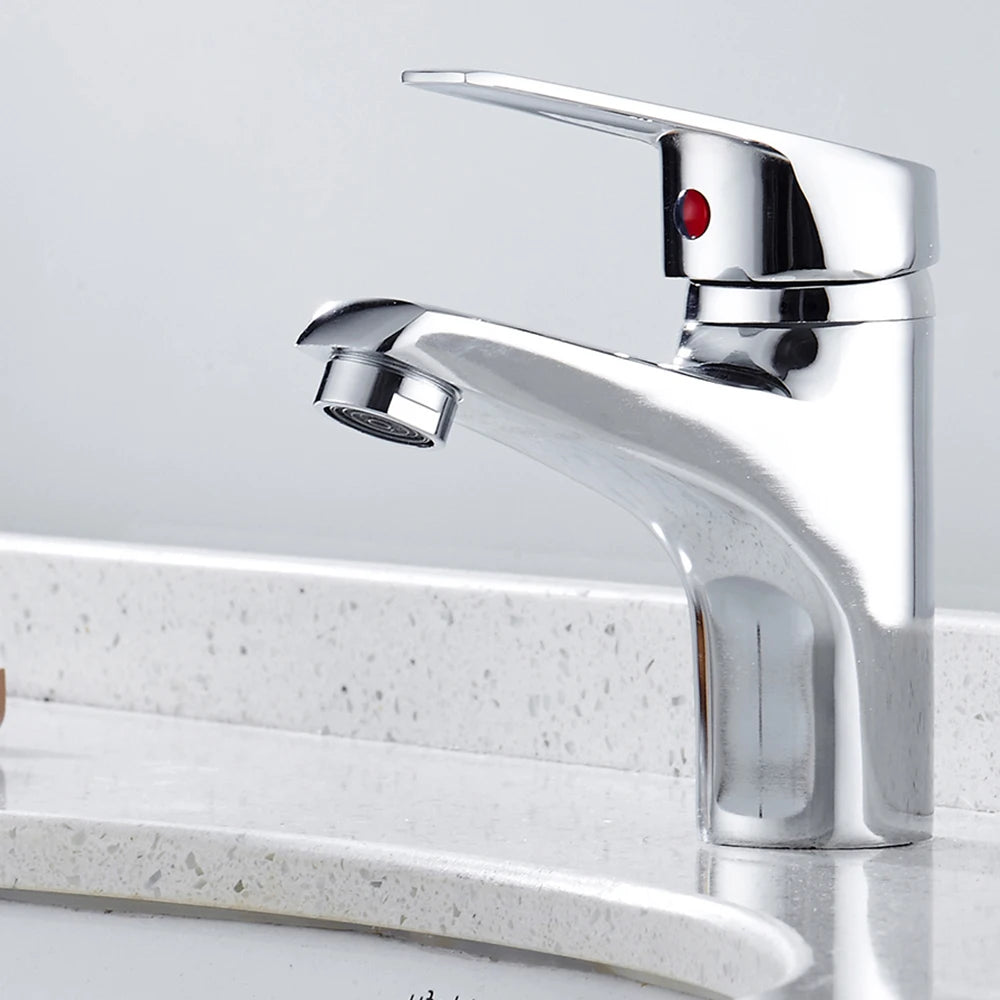 Bathroom Faucets Hot and Cold Mixer Faucets Vanity Bathroom Kitchen Deck Mounted Bathroom Single Lever Sink Faucets Dropshipping