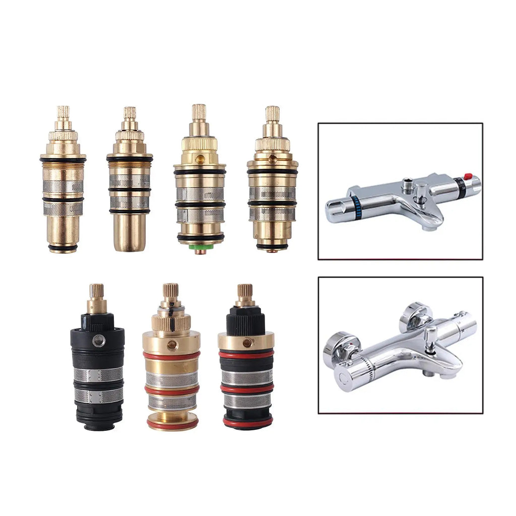 Disc Cartridges Bathroom 20-90 °C Laundry Drip Resistant Kitchen Tap Brass Quarter Turn Home Improvement Thermostatic Cartridge
