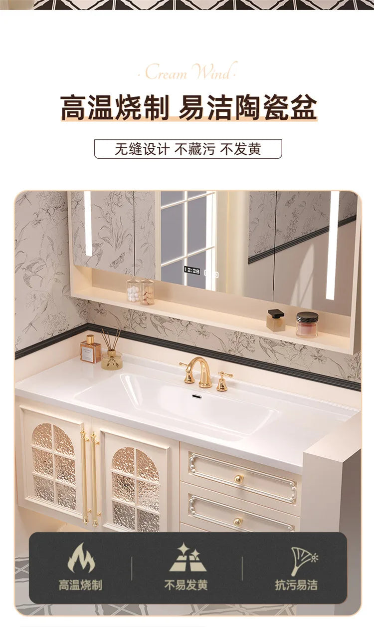 Storage Drawers Bathroom Cabinet Interior Dividers Mirror White Bathroom Cabinet Shelving Modern Badkamer Meubel Accessories