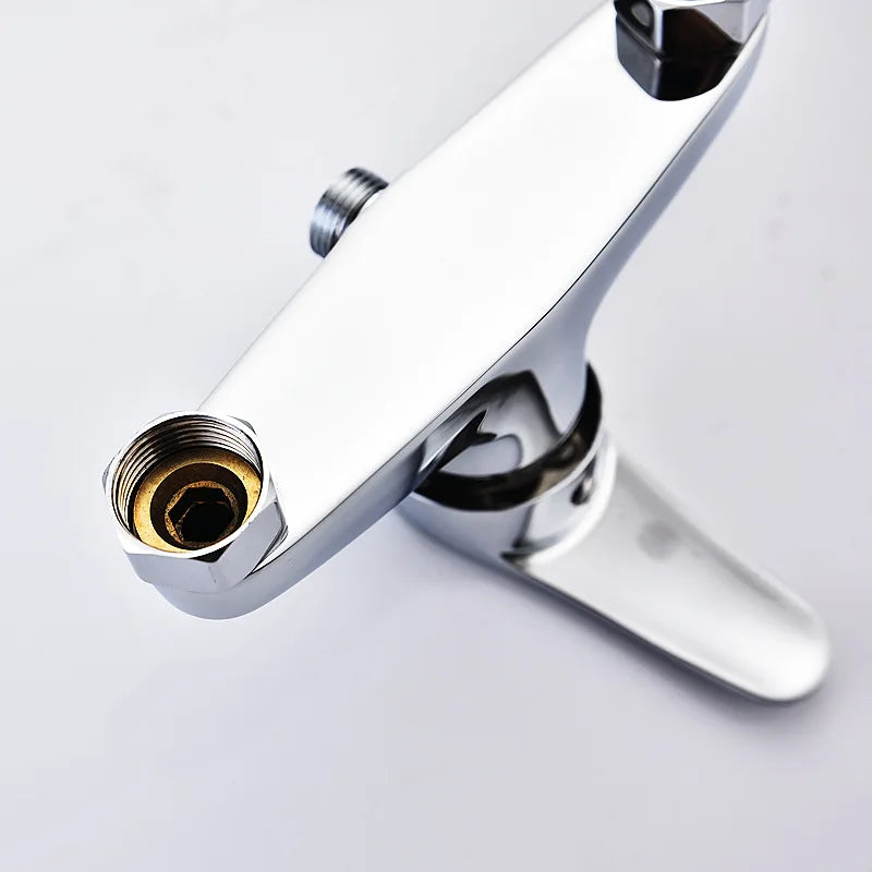 Brass Shower Faucet Mixer Valve Set with Shower Head and Hidden Switch for Bathroom Hot and Cold Water Tap  Bath