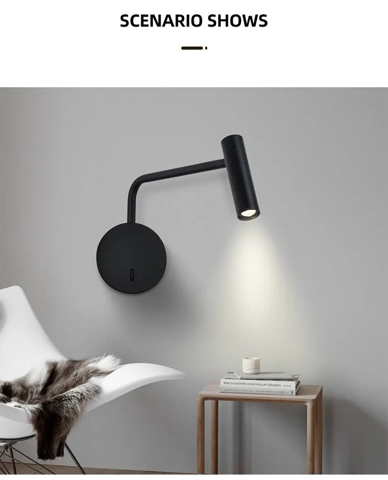 Modern LED Wall Lights 9w With Switch LED Wall Lamps Living Room Indoor Lighting Bedside For Bedroom Read Wall Sconce