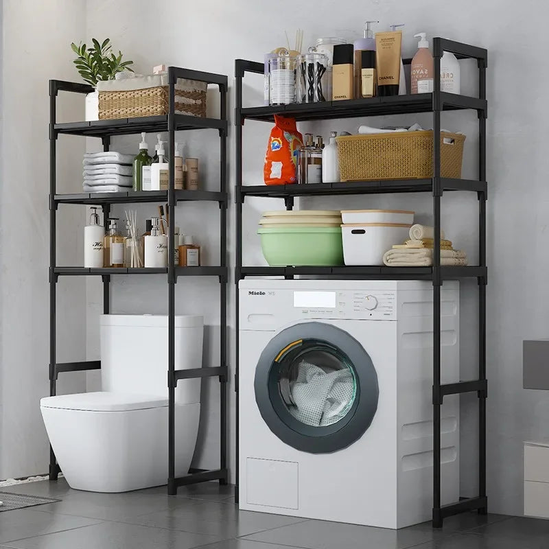 Multifunctional assembly washing machine rack 3-layer floor rack toilet storage rack