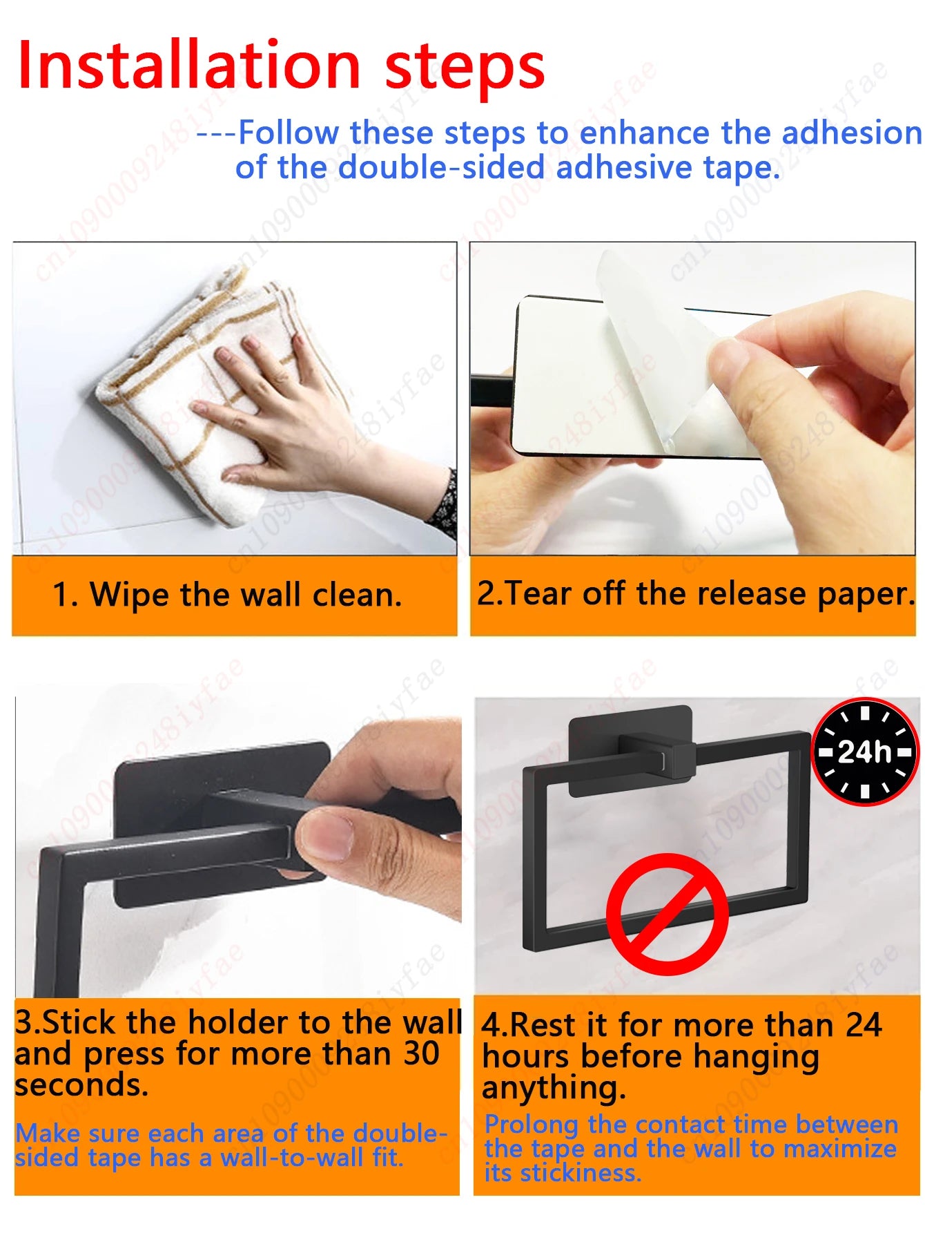 1-5PCS Towel Holder Bathroom Towel Bar Hanger Toilet Paper Holder Dispenser Wall Hooks Robe Key Hooks Hardware Accessories Set