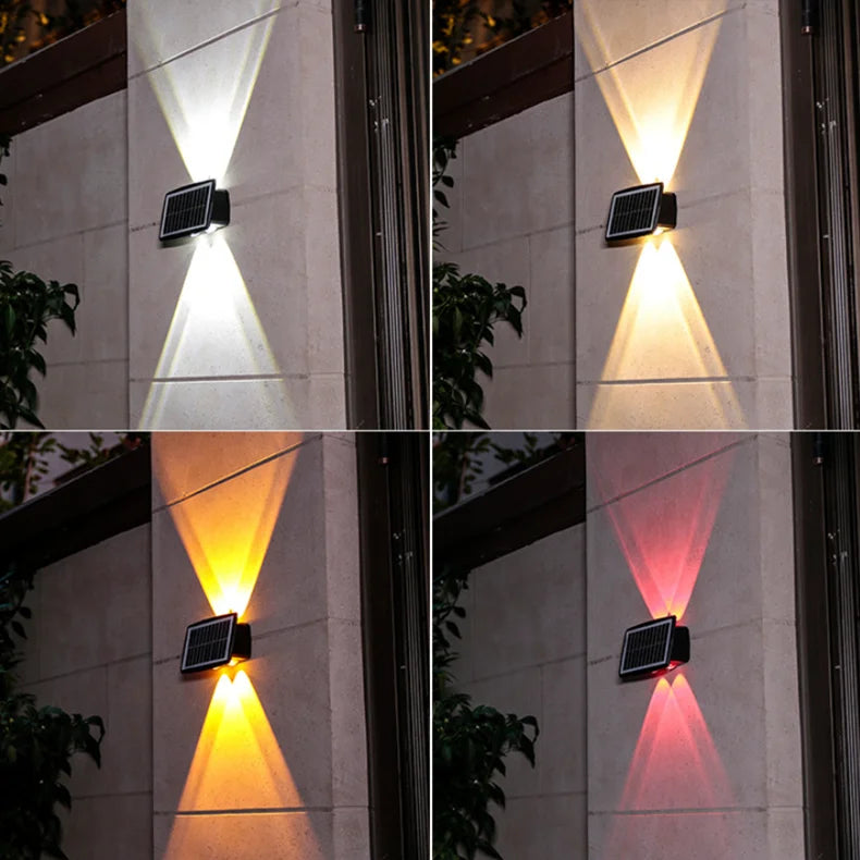 Solar Wall LED Light Outdoor Garden Decoration Wall Lamp High Brightness Up And Down Luminous Lighting Outdoor Solar LED Lamp