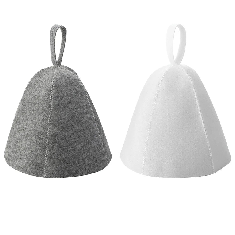 Thicken Wool Felt Sauna Hat Hair Protection Spa Sauna Accs For Bath Protection Felt Sauna Cap Absorbent Spa Cap