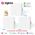 ZigBee Smart Light Switch No Neutral Wire No Capacitor Needed Wall Light Switch Works With Home Assistant Zigbee Gateway 2mqtt
