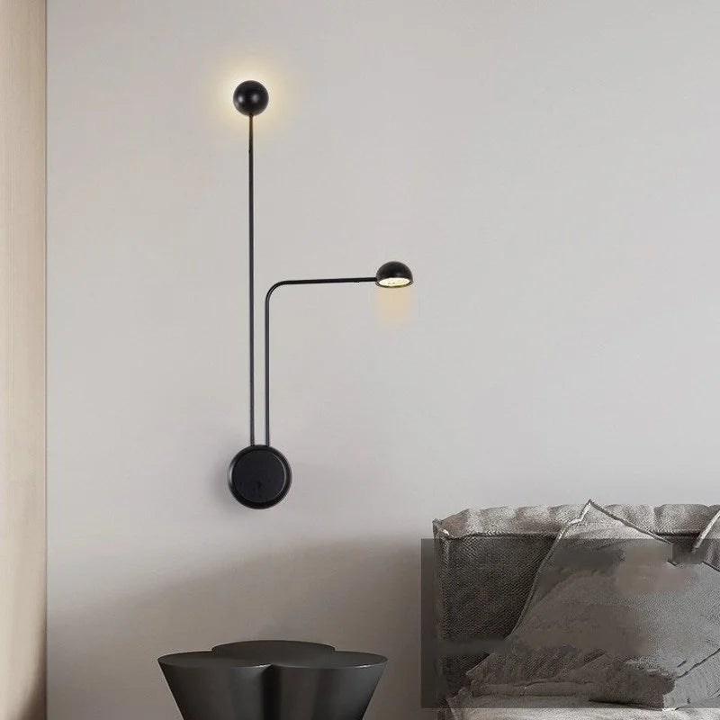 Postmodern Wall Lamp Iron Line Lamp Modern minimalist wall light Bedroom  Background Wall Restaurant Bar wall metal decor light