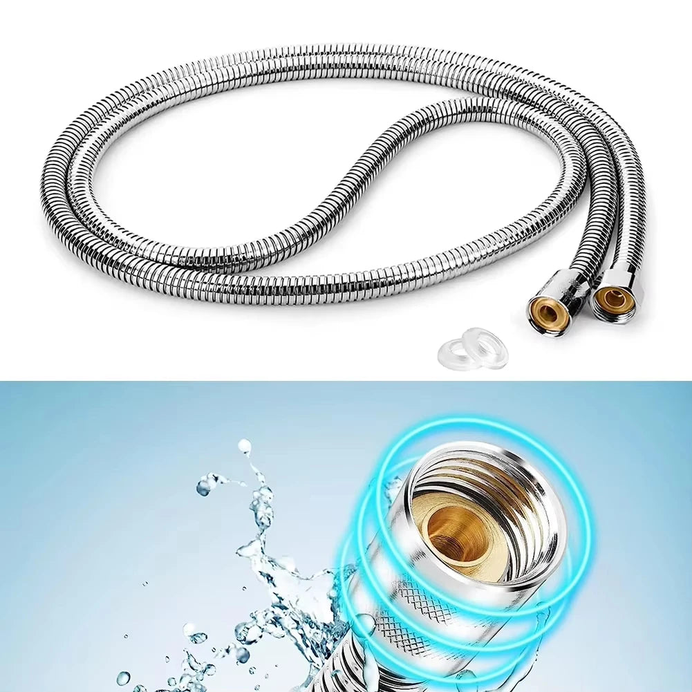 2m/1.5m Shower Head, Extended Stainless Steel Hose, Flexible and Durable anti Winding Pipe, Bathroom Accessories, Pipeline Tools