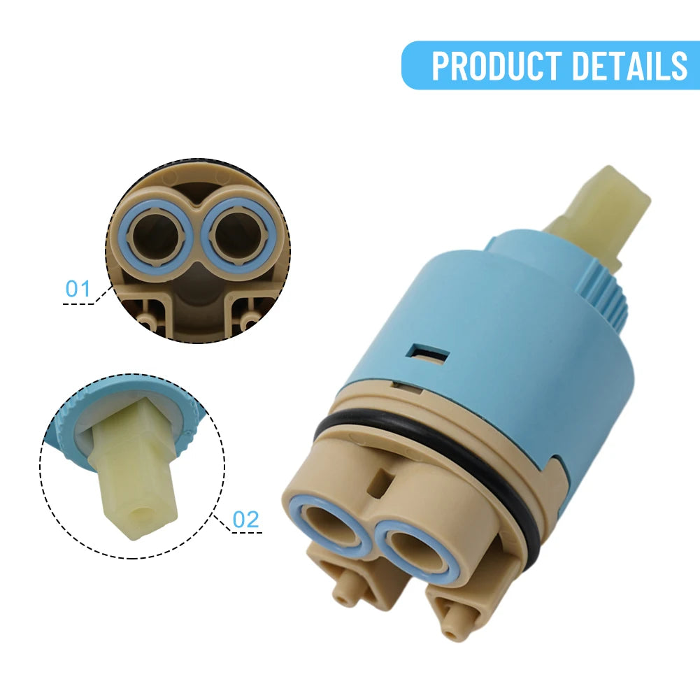 Fit For Most Sink Faucets Lever Tap Mixer Tap Cartridge Bathroom Kitchen 35/40mm Ceramic Disc Fittings Parts Tools