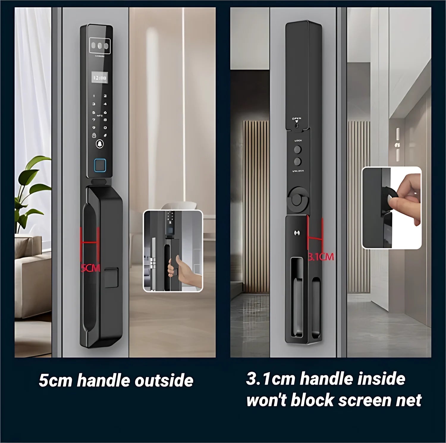 3D Face ID Smart Door Lock Tuya WiFi Camera Waterproof Cerradura Inteligente for Aluminum Wood Gate Y03