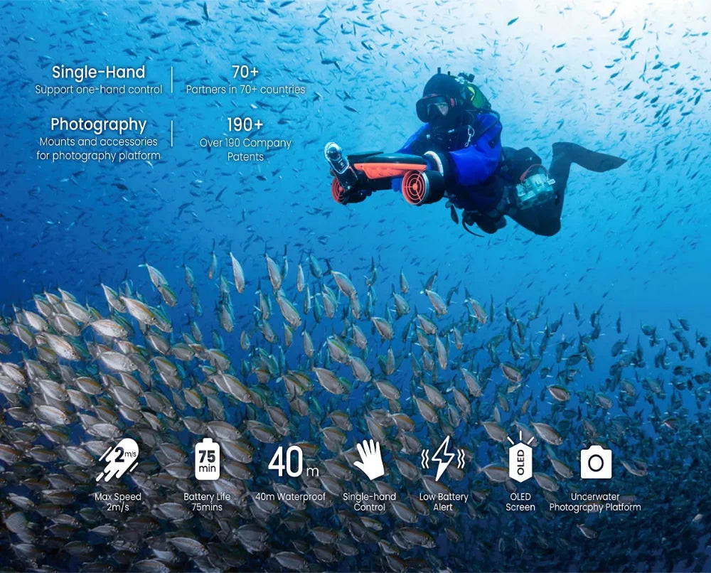 G Camolech Sublue Navbow Smart Electric Underwater Scooter for Diving Snorkeling in the Water Hand-held Diving Equipment