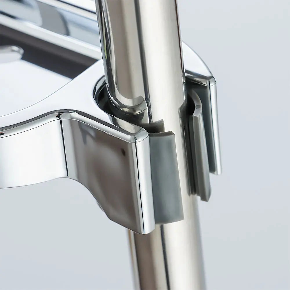 Adjustable Rail Slide Bathroom Bath Shower Soap Dishes Holder For 22 24 25 mm Home