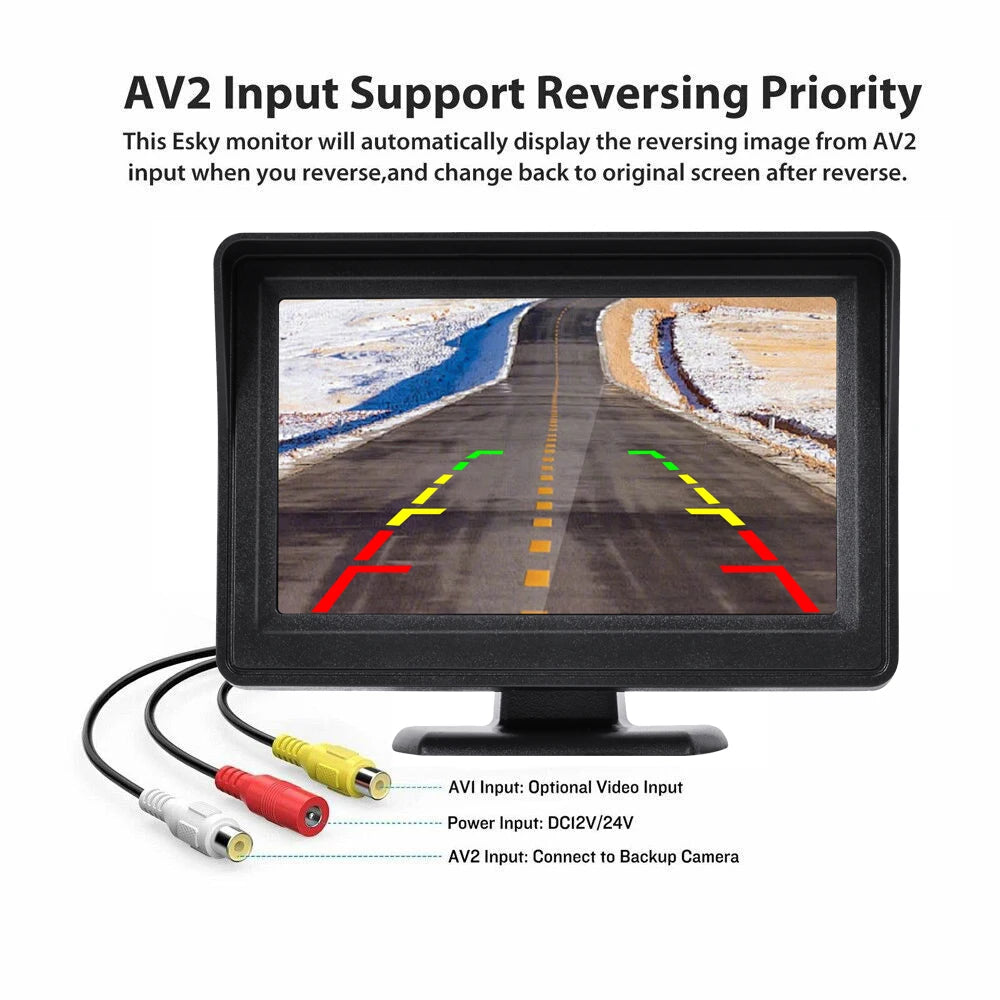 Easy Installation 4.3Inch or Rear View Camera Monitor Screen Reversing Camera for Car Parking Parking System Camera for Vehicle