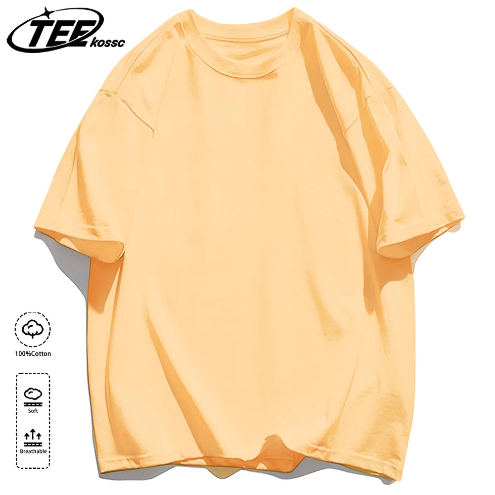 Korean Style Short Sleeve Y2K Solid T-Shirt Women Summer Trendy T Shirts Loose Multicolor Clothes Cotton All-Match Sportswear