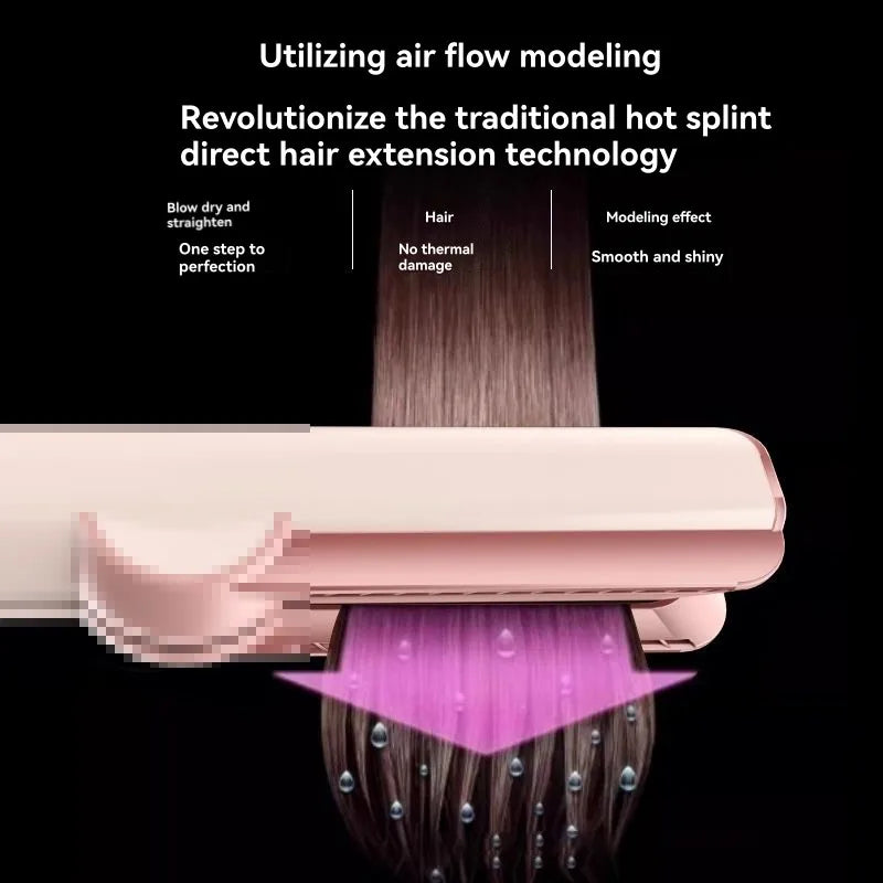 A63P Top Home Electric Hair Dryer And Straightener 2-In-1 Hair Styler Home Styling Tool UK Plug
